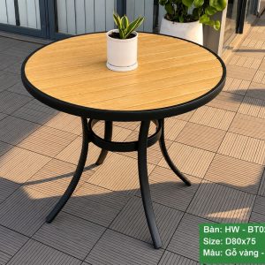 BÀN TRÒN CÀ PHÊ SÂN VƯỜN HW-BT02VĐ