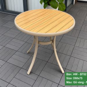 BÀN TRÒN CÀ PHÊ SÂN VƯỜN HW-BT02VN