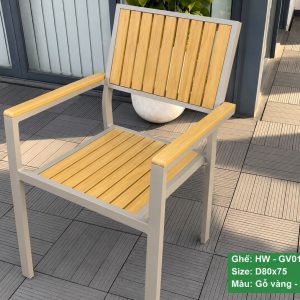 GHẾ GỖ NHỰA NGOÀI TRỜI HW-GV01