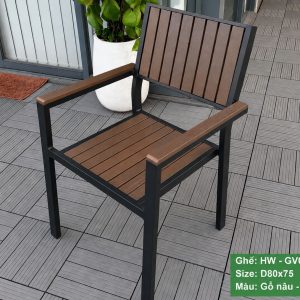GHẾ GỖ NHỰA NGOÀI TRỜI HW-GV01N