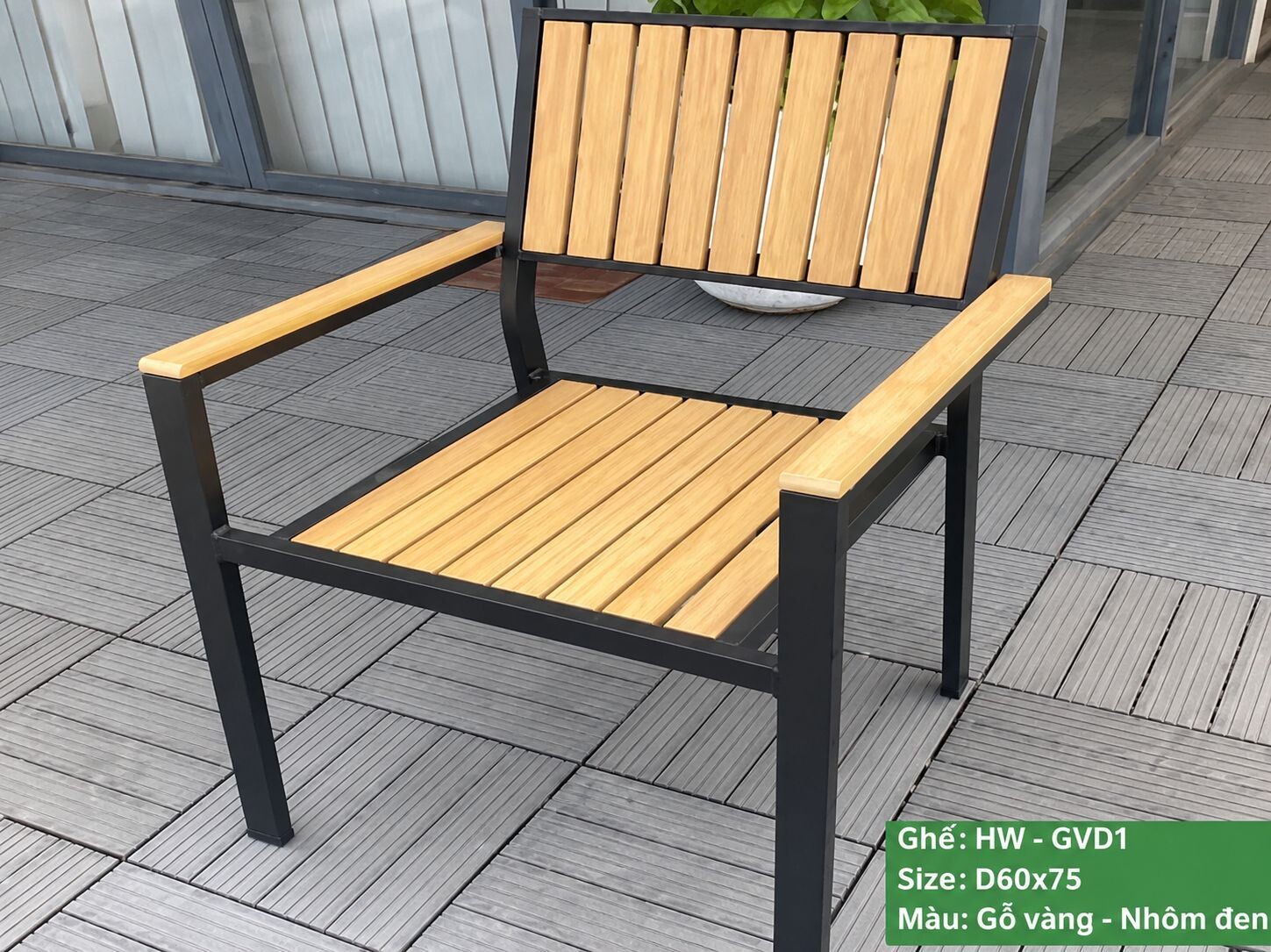 Bộ bàn VUÔNG + 4 ghế sân vườn HW-BBV/VĐ MÀU VÀNG - Ảnh 3