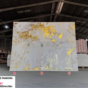 Tấm ốp sợi than tre Parado dát vàng- VÂN ĐÁ PET TT839
