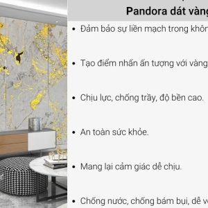 Alternative view of Tấm ốp sợi than tre Parado dát vàng- VÂN ĐÁ PET TT839