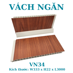 Tấm vách ngăn nhựa giả gỗ 2 mặt BL-PRVN